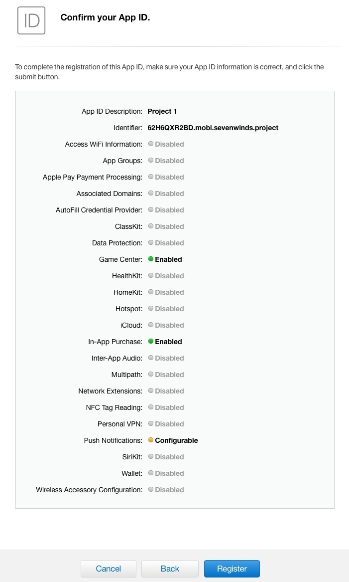 этап добавления приложения в апп стор