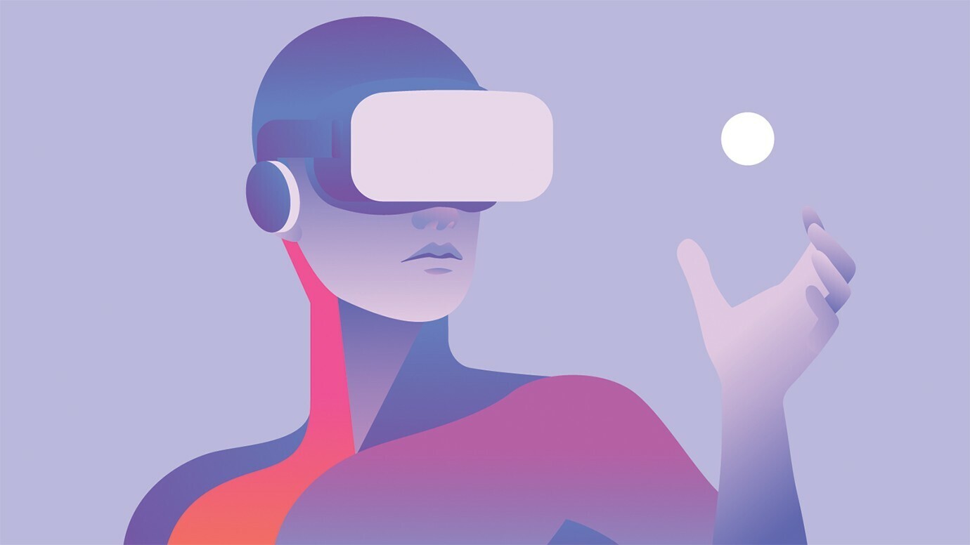 рисунок человека в vr  очках