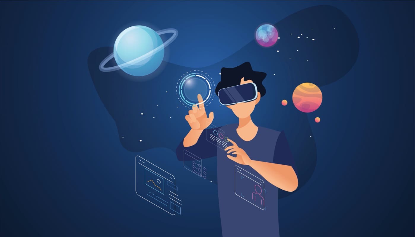 рисунок человека в vr очках