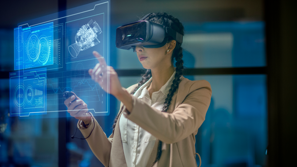 девушка в vr очках